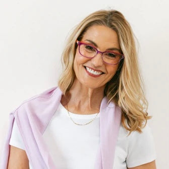 Augusta - Purple/Coral Iridescent Readers by Peepers