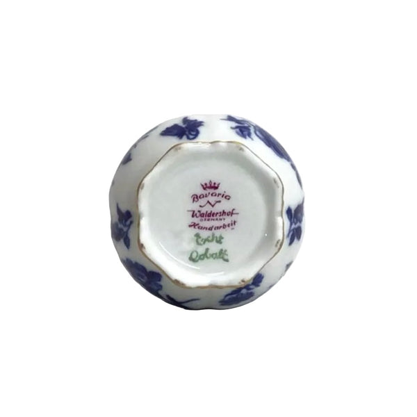 Vintage Blue Floral Bavaria Waldershof Vase