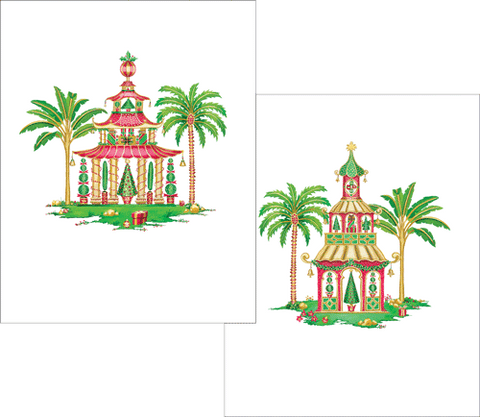 Pagoda Boxed Cards by Caspari