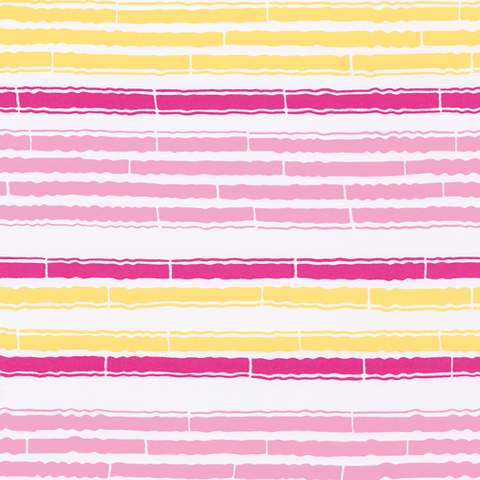 Bamboo Stripe Pink & Yellow Wrapping Paper