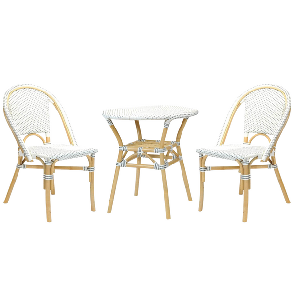 Bistro 3 Piece Set in White & Grey