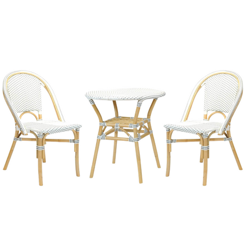 Bistro 3 Piece Set in White & Grey