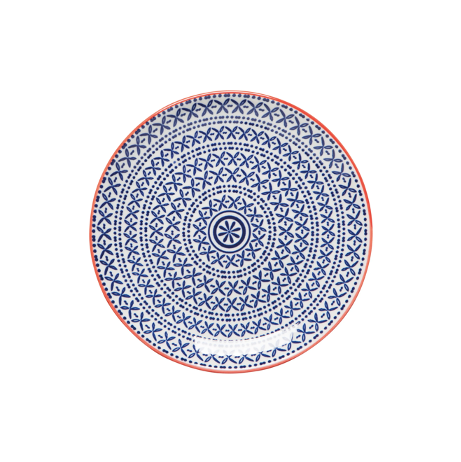 Blue Cross Stamped Appetizer Plate