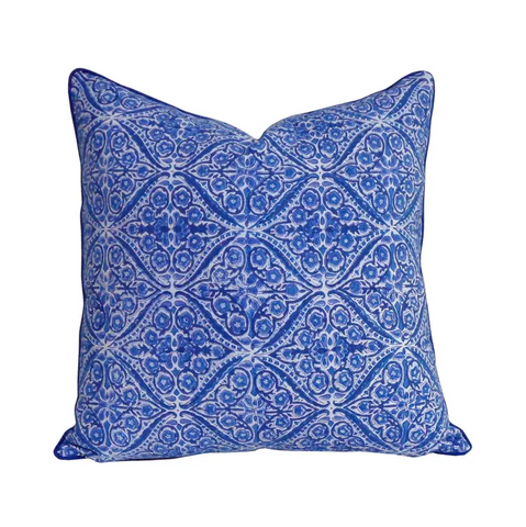 Blue Phool Chokri Pillow