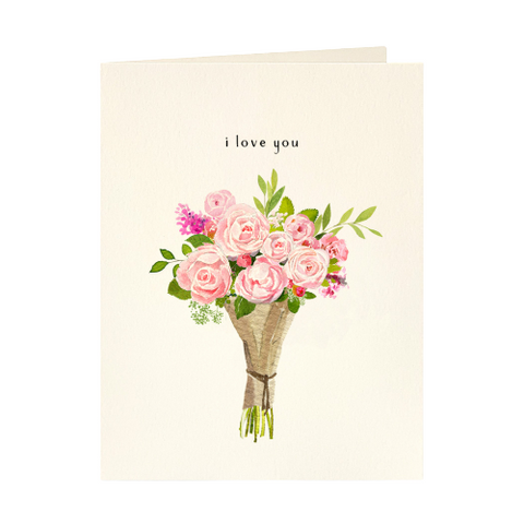 Blush Bouquet I Love You Card