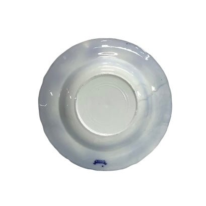 Vintage Flow Blue Rimmed Soup Bowls s/10