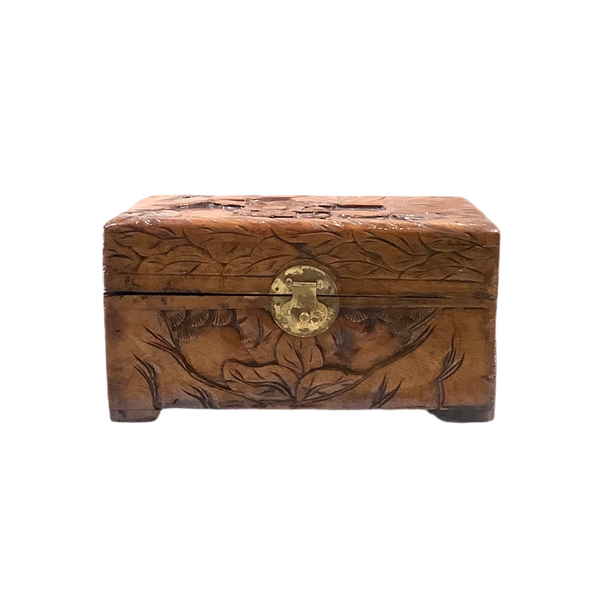 Vintage Carved Wooden Box