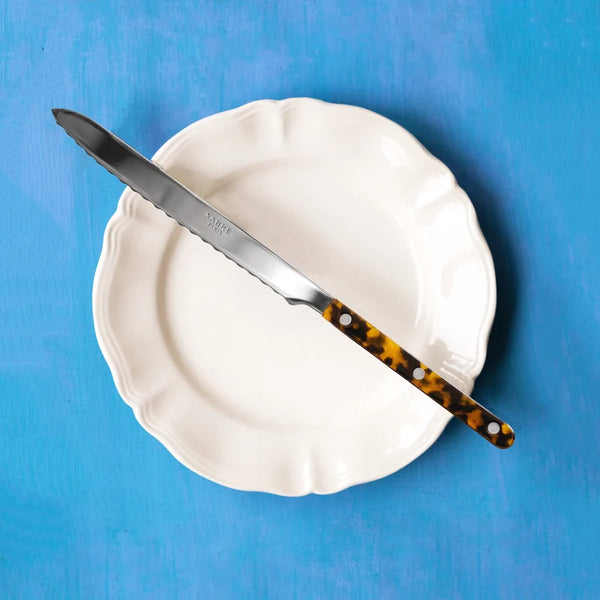 Sabre Bistrot Tortoise Bread Knife - Faux Tortoise