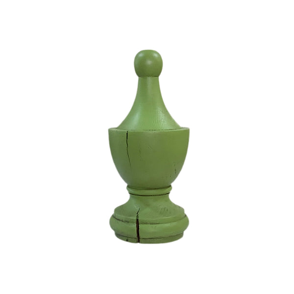 Vintage Green Wood Finial