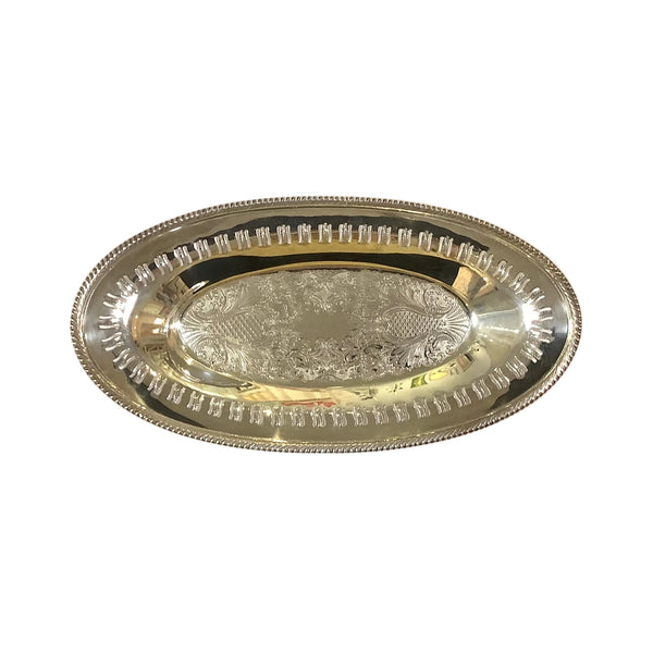 Vintage Silver-Plated Oval Platter