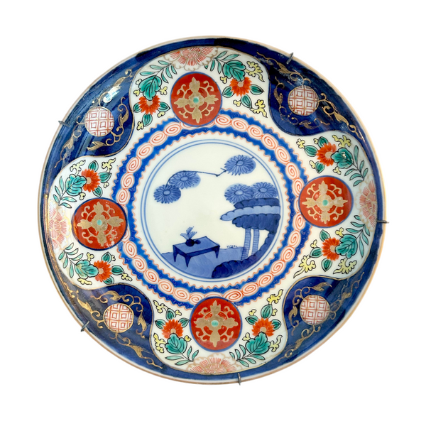 Vintage Japanese Imari Plate Wired