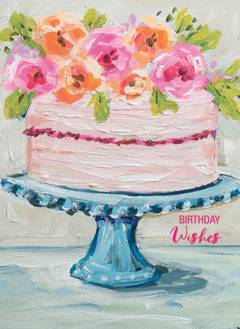 Flower Cake Birthday Card
