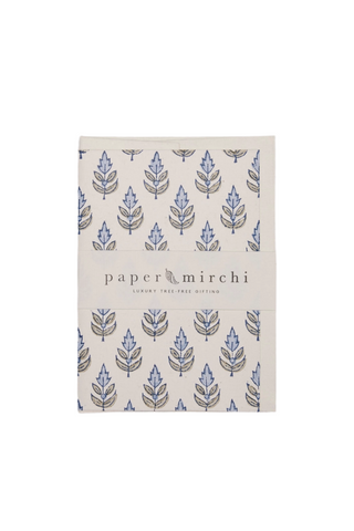 Hand Block Printed Greeting Card - Buti Blue Stone