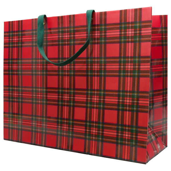 Jumbo Gift Bag - Royal Plaid