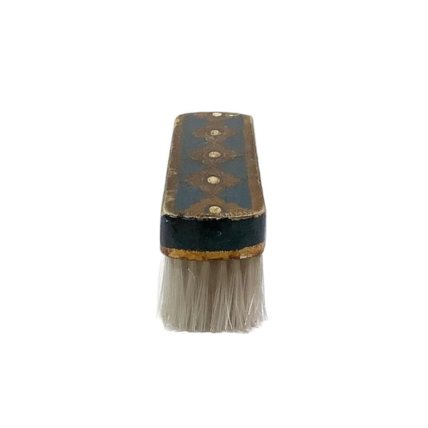 Vintage Blue & Gold Florentine Clothes Brush