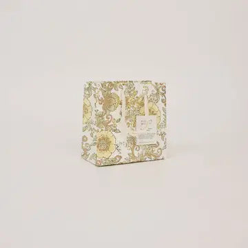 Hand Block Printed Small Gift Bag - Buttercream