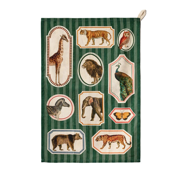 Animal Kingdom Organic Cotton Tea Towel