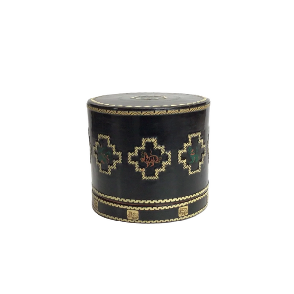 Vintage Burmese Lacquerware Nesting Trinket/Tiffin Boxes S/2