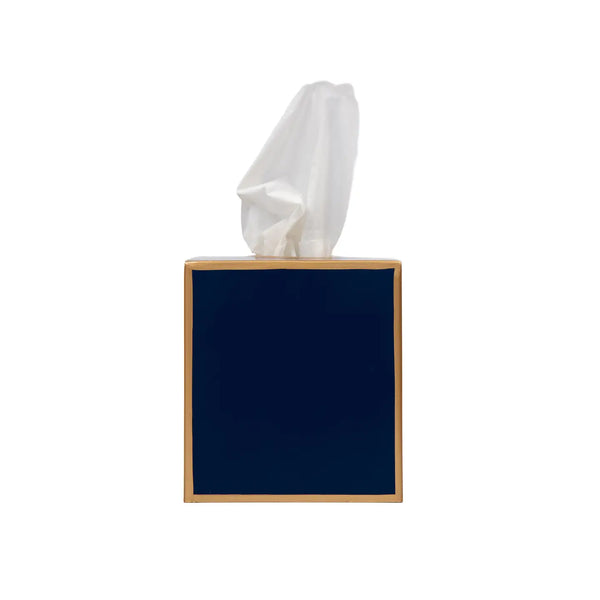 Matte Tissue Box Cover in Indigo Blue
