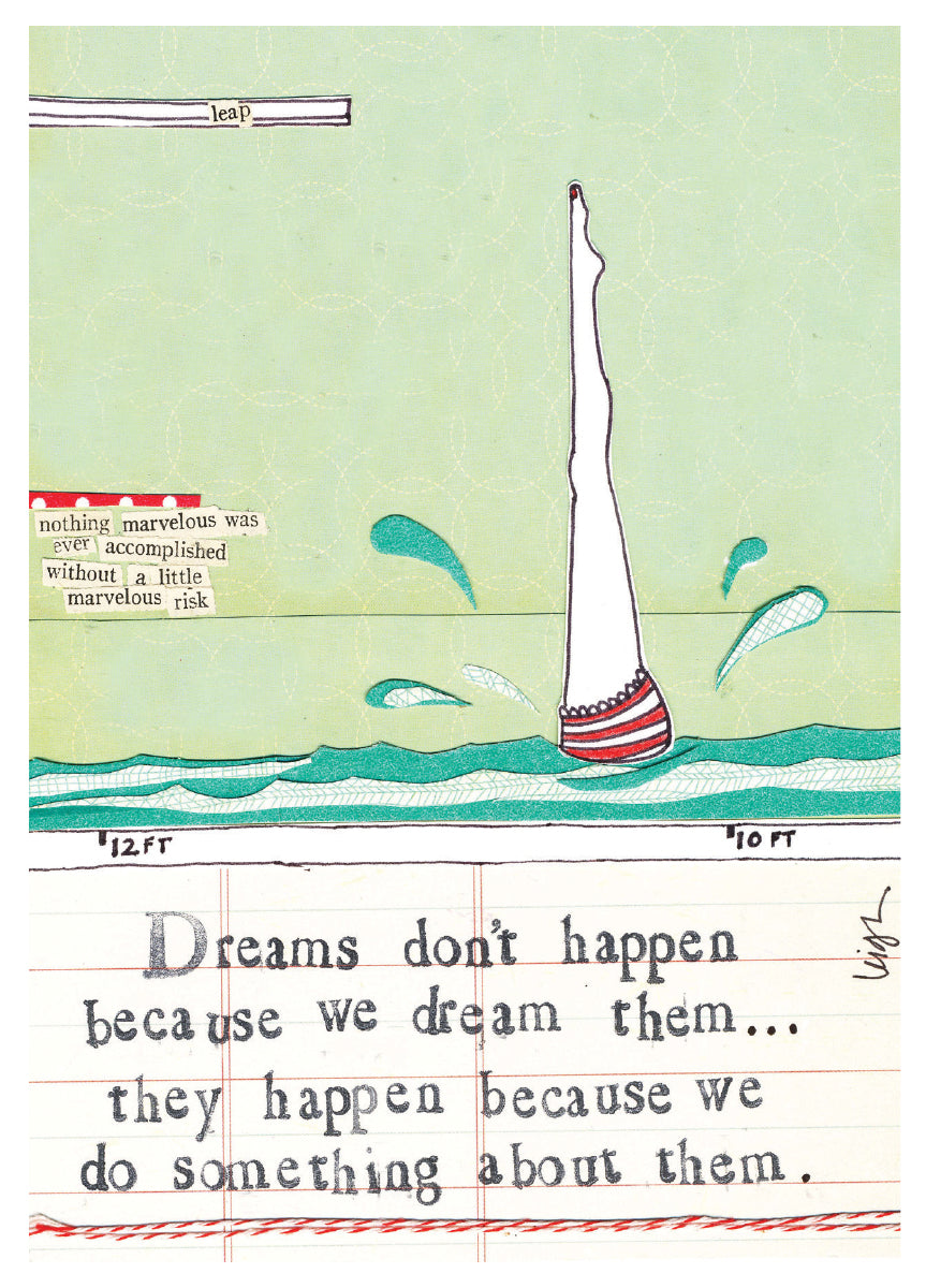 Dreams Curly Girl Design Card