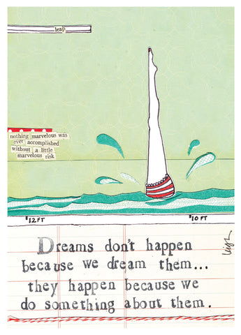 Dreams Curly Girl Design Card
