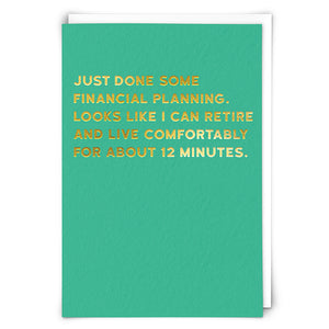 Retirement 12 Minutes Card