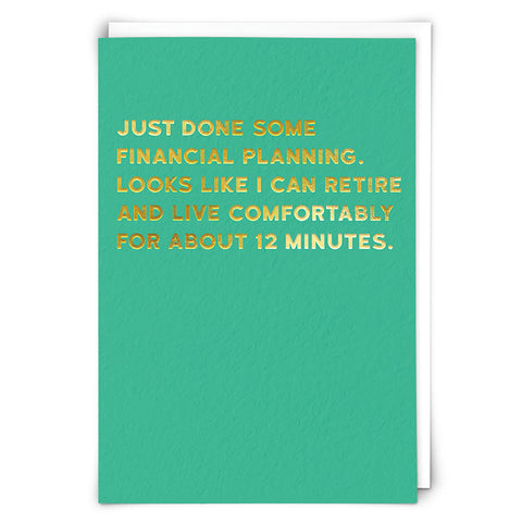 Retirement 12 Minutes Card