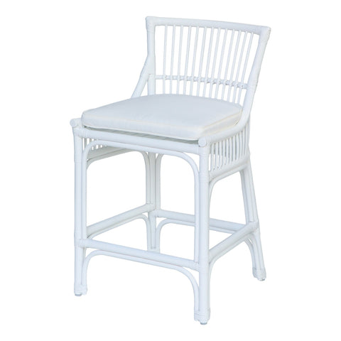 Hampton White Rattan Counter Stool