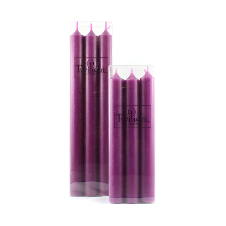 Candles Set Of 6 Aubergine
