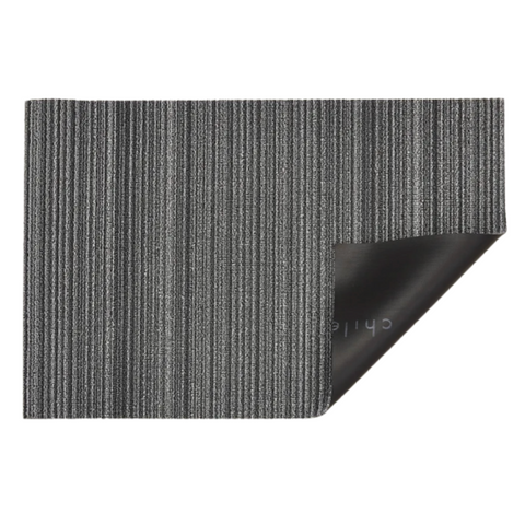 Chilewich Indoor/Outdoor Skinny Stripe Shag Floor Mat - Shadow