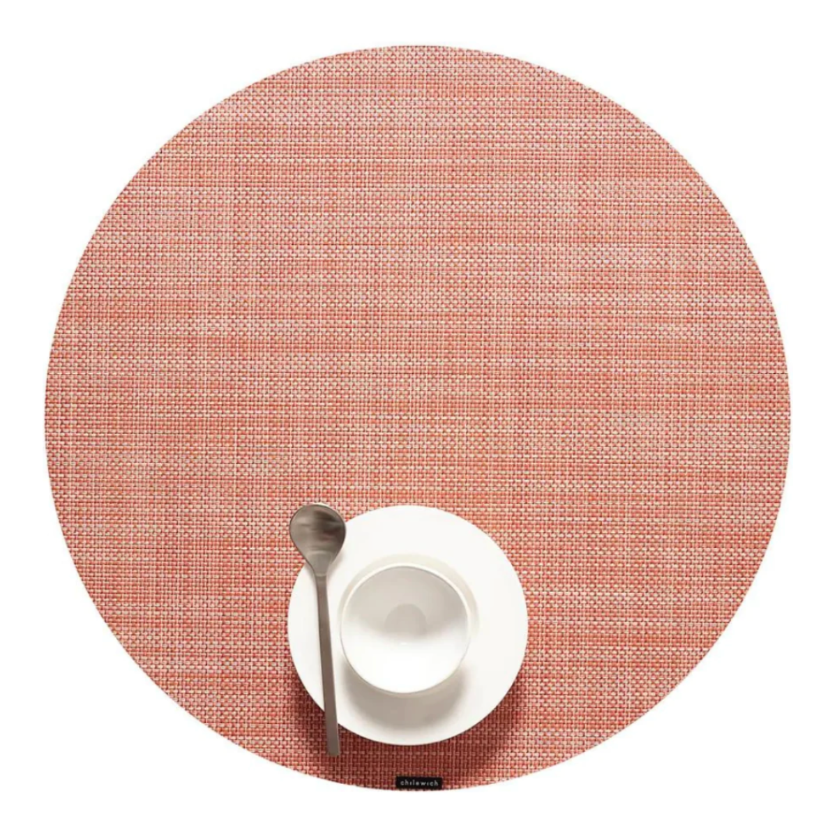 Chilewich Round Mini Basketweave Placemat - Clay