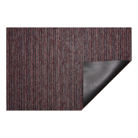 Chilewich Indoor/Outdoor Skinny Stripe Shag Floor Mat - Mulberry