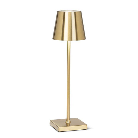 Classic Solar LED Table Lamp -  Brushed Gold