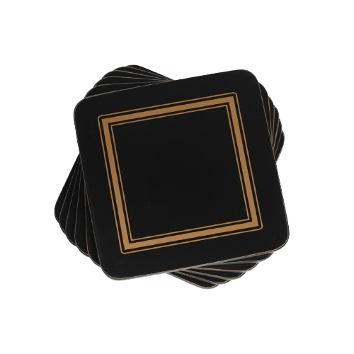 Pimpernel Classic Black Coasters Set of 6