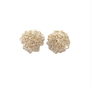 Clear Beaded Stud Earrings