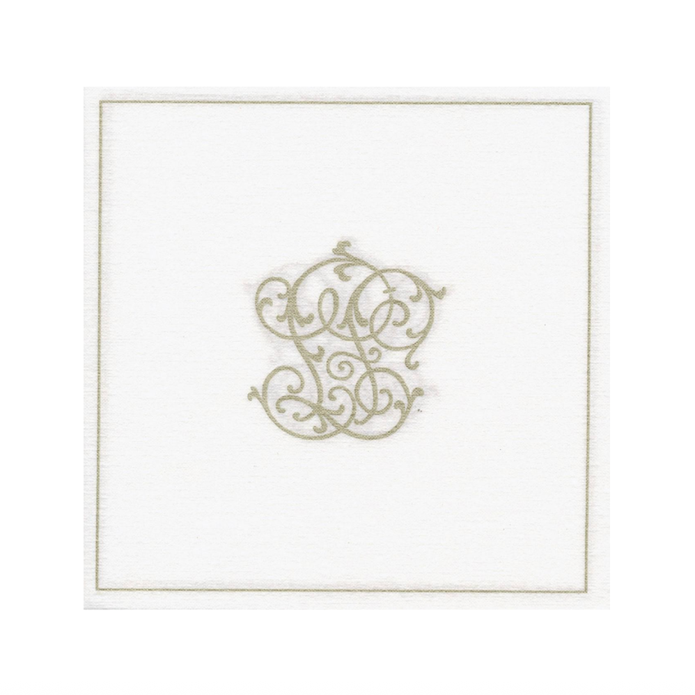 Cocktail Napkins - Françoise Paviot - Chiffres Argent