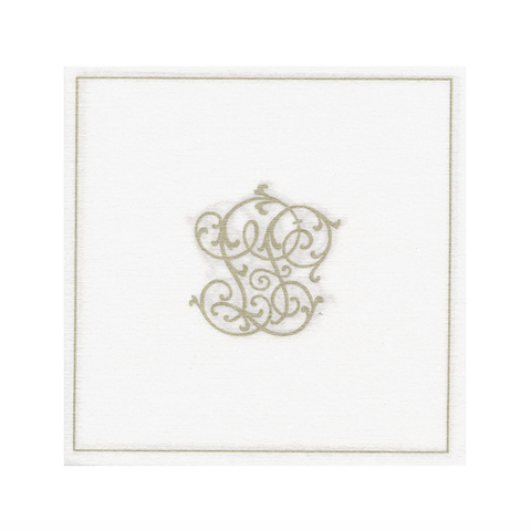 Cocktail Napkins - Françoise Paviot - Chiffres Argent