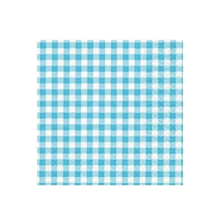 Cocktail Napkins - Gingham Turquoise