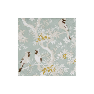 Cocktail Napkins - Scenic Songbirds Celadon