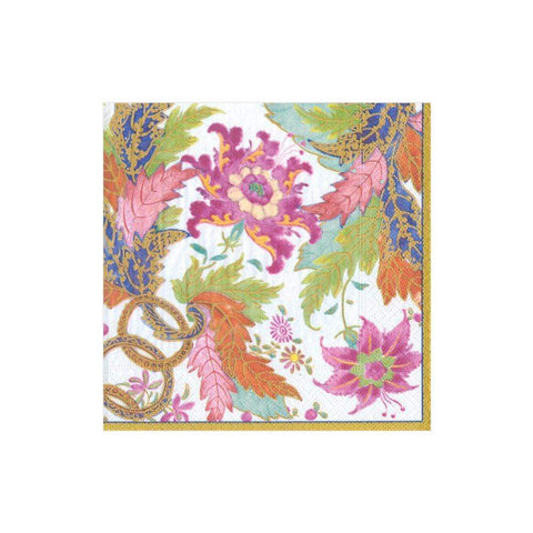 Cocktail Napkins - Tobacco Leaf in Ivory