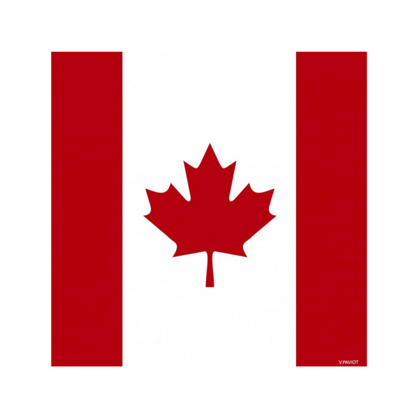 Cocktail Napkins - Françoise Paviot - Canadian Flag