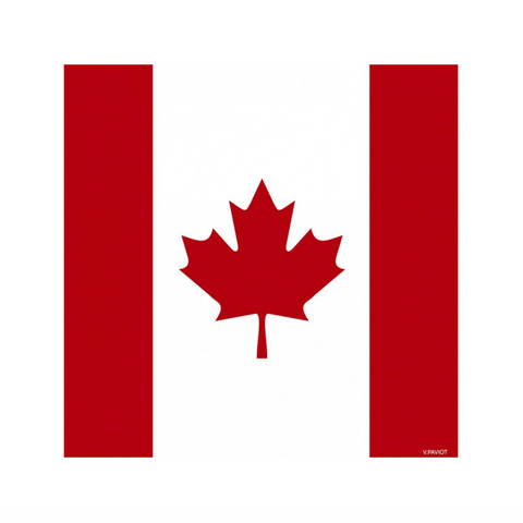 Cocktail Napkins - Françoise Paviot - Canadian Flag