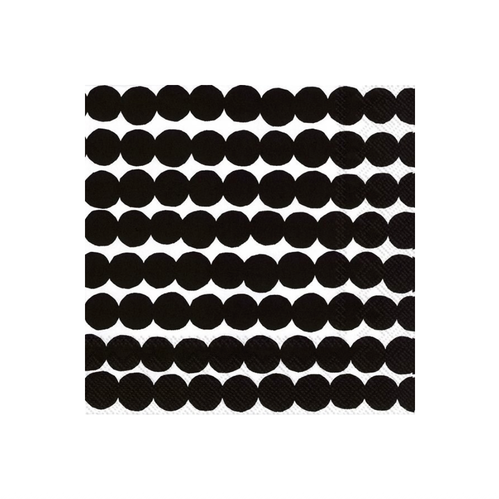 Cocktail Napkins - Marimekko Rasymatto Black