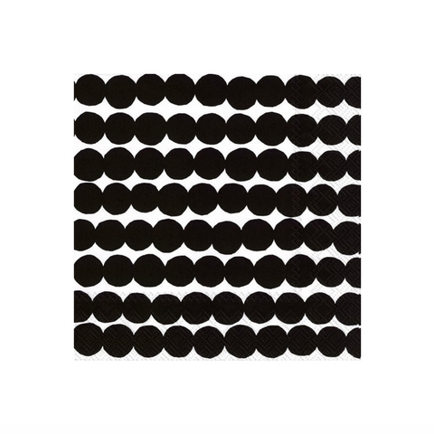 Cocktail Napkins - Marimekko Rasymatto Black
