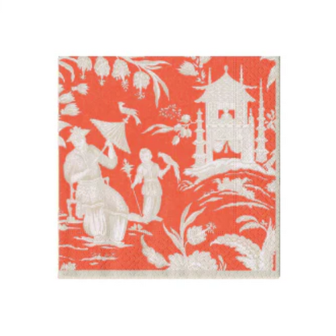 Cocktail Napkins - Silk Road Toile Mandarin