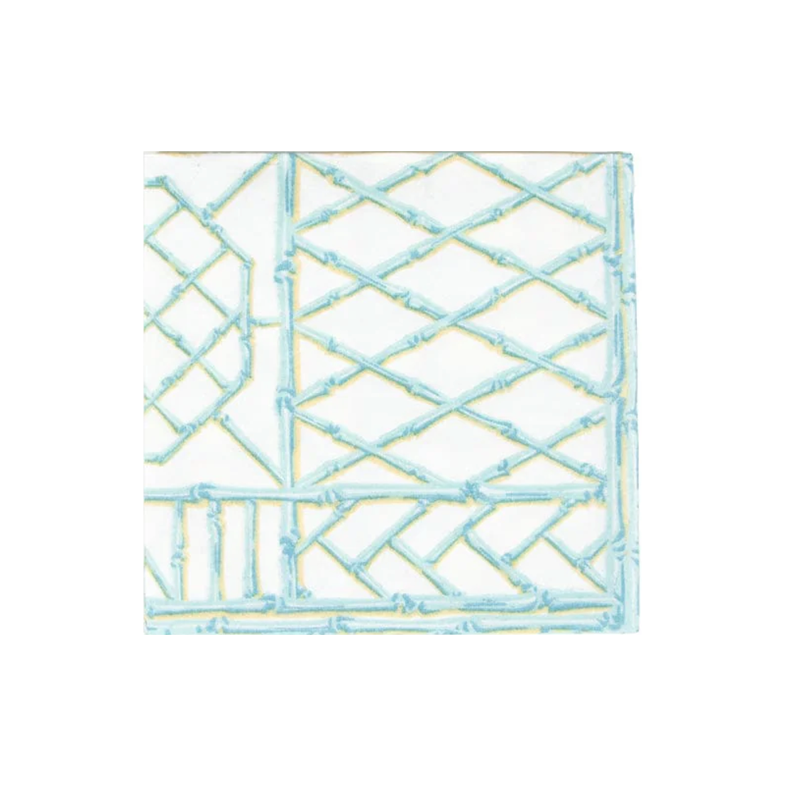 Cocktail Paper Linen Napkins - Bamboo Screen Robin's Egg
