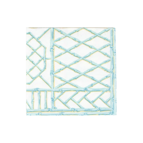 Cocktail Paper Linen Napkins - Bamboo Screen Robin's Egg