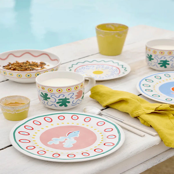 Summer Bliss Salad/Dessert Plate Mermaid by Costa Nova