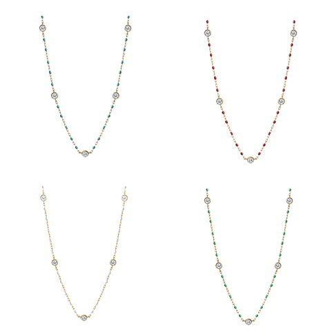 Crystal Necklace - 4 Colours