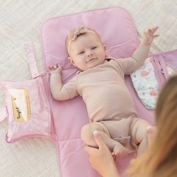 Portable Diaper Changing Pad - Toile Floral